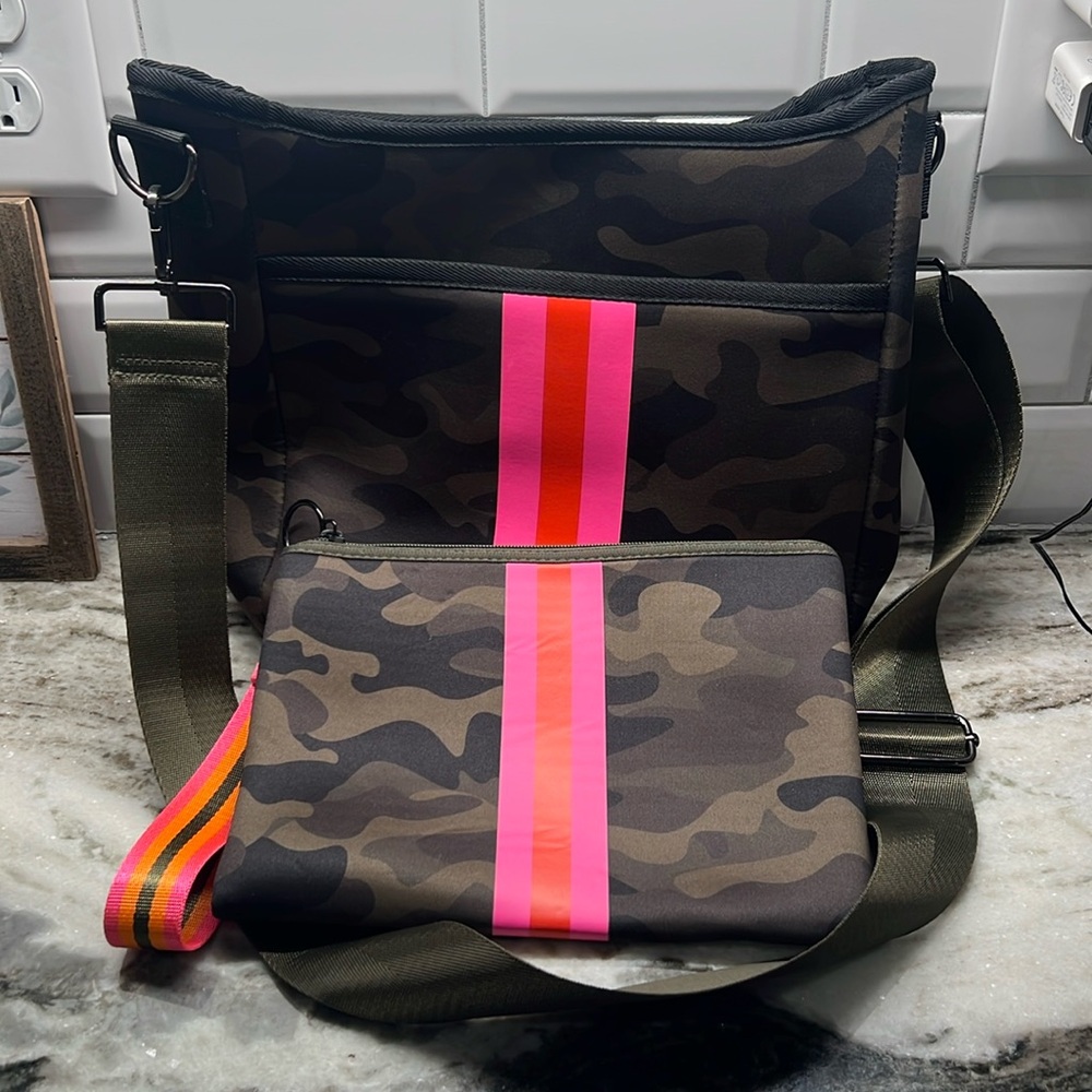 Haute Shore camo purse and clutch